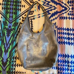 Rough and Tumble sling style bag silvery blue
